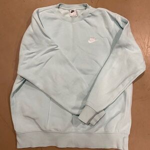 Large Light Blue Men's Nike Fleece Crewneck